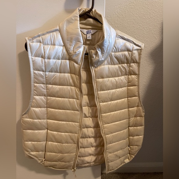 Women's JOY LAB Cream Puffer Vest - Picture 1 of 3
